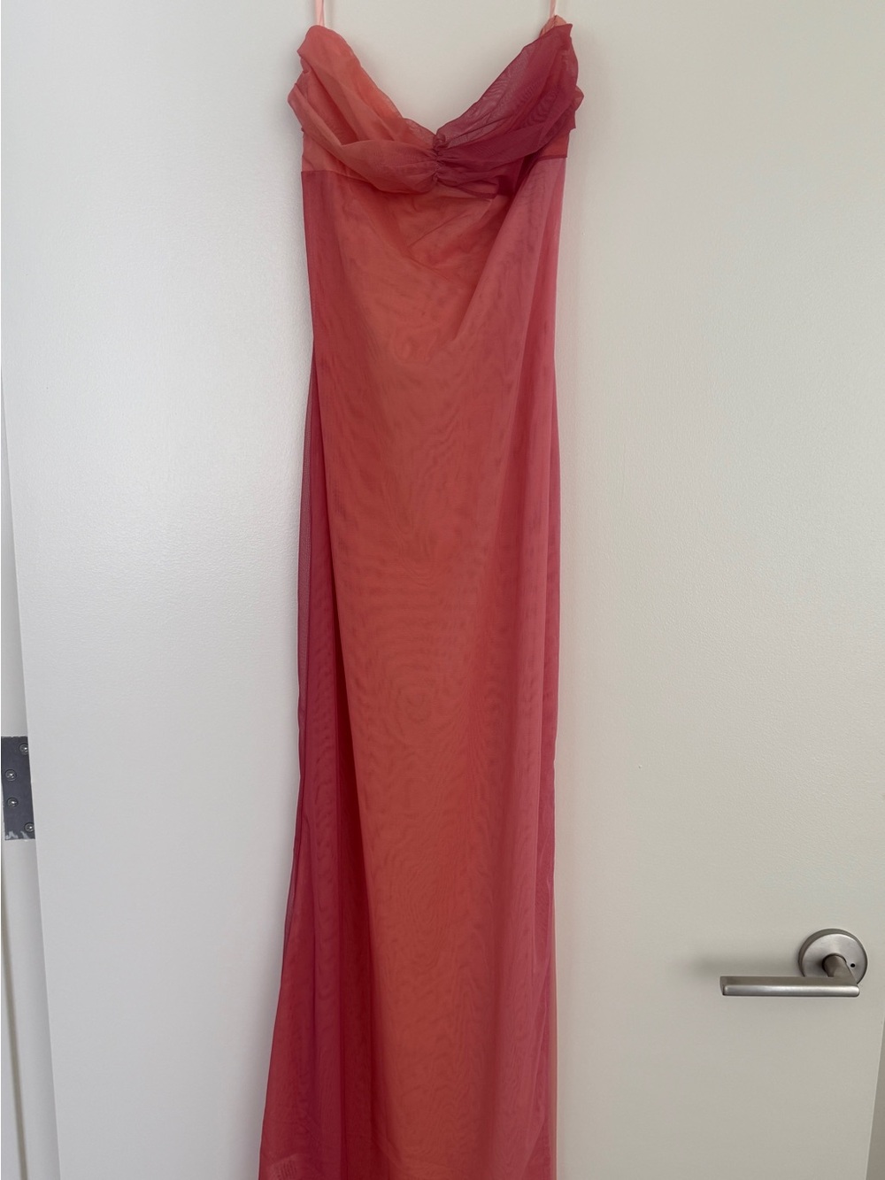 Princess Polly Strapless Ombre Pink to Coral Maxi Dress